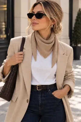 CHARMLUCKY DOKULU KÜÇÜK ÜÇGEL ŞAL-ATKI