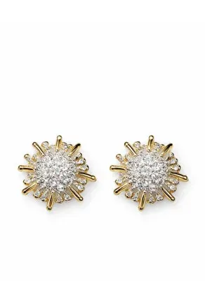 Treasure&Co. Altın Kaplama Zirkon Taşlı Güneş Işıltısı Küpe