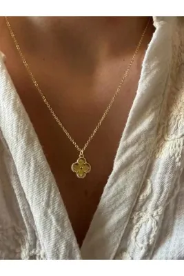 Bubbleatelier Çelik Yonca Kolye