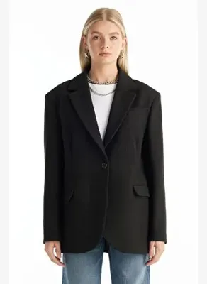 Ted Baker KOYU HAKİ YÜNLÜ OVERSİZE BLAZER