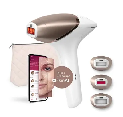 Philips Lumea Ipl Hair Removal 9900 Brı958 Lazer Epilasyon Cihazı 4 Akıllı Başlık Çanta Ve Venüs Jilet Hediyeli