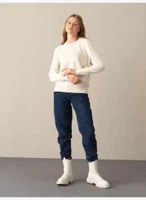 Xint Ekru Regular Fit Basic Kazak