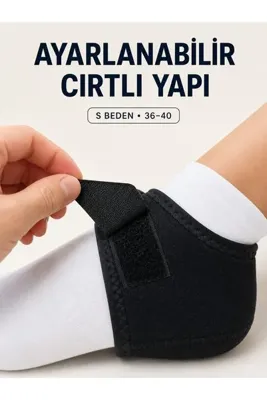 Genel Markalar S Beden Cırtlı Topuk Çorabı Ayarlanabilir Topuk ve Ayak Bileği Destekleyici -