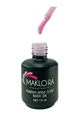 Maklora Kalıcı Oje Rubber Base Coat Nude 08 15 ml