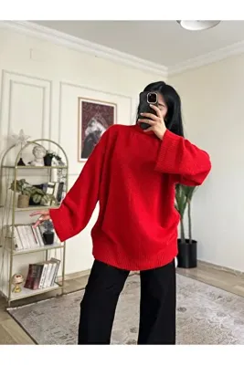 YELZEY BUTİK Oversize Boğazlı Kazak