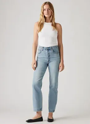 Levi's Ribcage Straight Tk Let'S Share Yüksek Bel Kalıp Lacivert Kadın Denim Pantolon