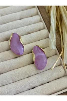 auroras.accessories Kadın Oval Gold Küpe