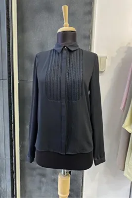 PERA MODA Önü Dantelli Küçük ve Büyük Beden Şık Gömlek
