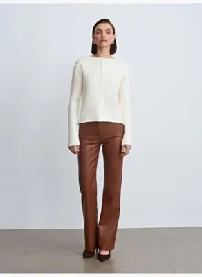 Dilvin 72237 Suni Deri Çan Paça Pantolon