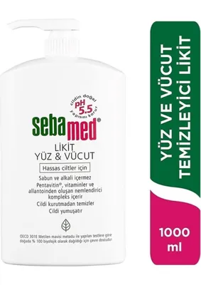 Sebamed Hassas Ciltler İçin Likit Yüz ve Vücut Temizleyici 1000 ml - Eski Ambalaj