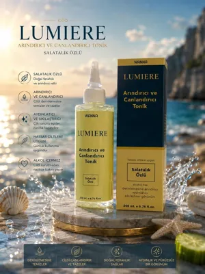Wanna Lumıere Salatalık Özlü Yüz Toniği 200 ml | Arındırıcı ve Canlandırıcı Cilt Toniği | Alcohol Free Ferahlatıcı Tonik