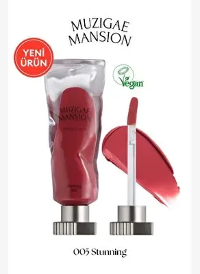 Muzigae Mansion Gül Özlü, Kadife Bitiş Sunan, Nemlendirici ve Kalıcı Tint MUZIGAE MANSION Objet Liquid 005 Stunning