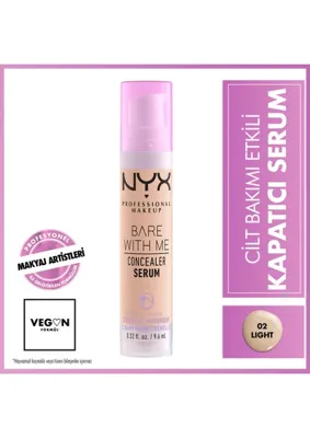 NYX Professional Makeup Bare With Me Kapatıcı Serum 02 Light Concealer