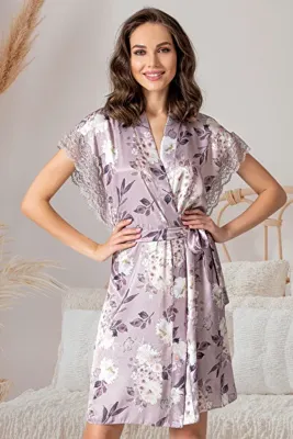 VİENETTA SABAHLİK SATEN-Orenge Pink
