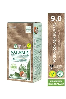 NEVA NATURALIS 9.0 YOĞUN ÇOK AÇIK KUMRAL Amonyaksız Kalıcı Krem Saç Boyası Seti (VEGAN)