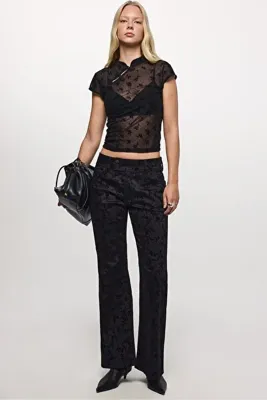 DeFacto Jakarlı Flare Fit Cepli Normal Bel Standart Boy Pantolon I8850AX26AU
