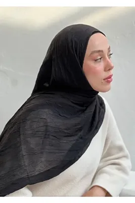 Modakaşmir Bambu pamuk şal siyah