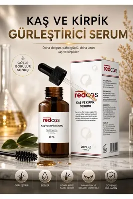 redCOS Kaş & Kirpik Güçlendirici Biotin+Peptit+Bitkisel Yağ Kompleksi Uzatma,Gürleştirme ve Dökülme Karşıtı