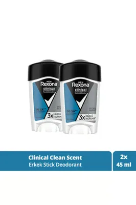 Rexona Clinical Protection Kadın Stick Deodorant Confidence 3x Güçlü Koruma 45 Ml X2