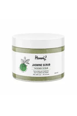 HOMM CLEAN HOMM LIFE Yaseminli Yeşil Çaylı Vücut Scrub Peeling Bitki Tanecikli 250 ML