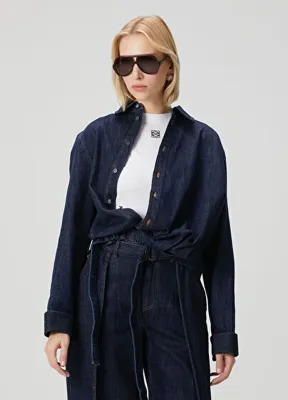 Loewe Koyu Mavi Denim Gömlek