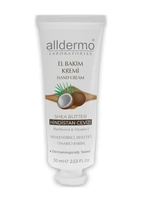 Alldermo El Bakım Kremı Shea Butter Hındıstan Cevızı 30 ml