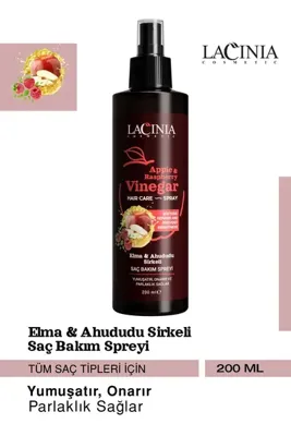 Lacinia Elma ve Ahududu Sirkeli Bakım Spreyi 200ml