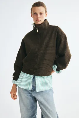 H&M Yün Karışımlı ve Dik Yakalı Ceket