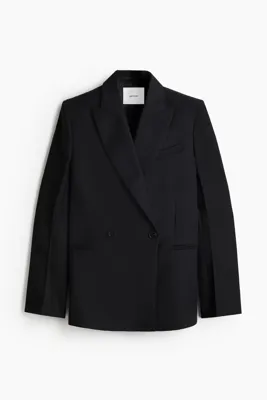 H&M Kruvaze Yün Blazer