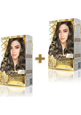 MAXX DELUXE 2'li Golden Beauty Set Saç Boyası 8.11 Yoğun Açık Küllü Kumral