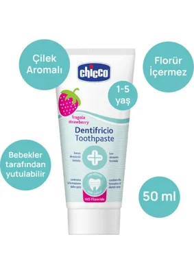 Chicco Diş Macunu 12 Ay+ Çilekli