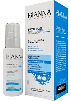 Esplendor Bianna Köpüren Maske Bubble Mask Salisilik Asit & Kömür Anti Akne Cilt Bakımı 75 ml