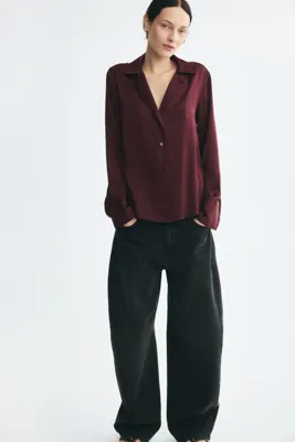 H&M Erkek Yakalı Saten Gömlek