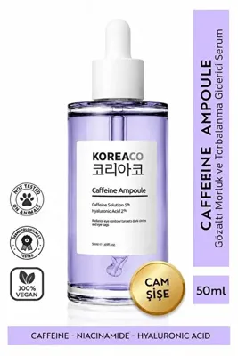 Kore aco Gözaltı Morluk,Koyu Halka ve Torbalanma Karşıtı Caffeine Ampoule Serum 50 ml
