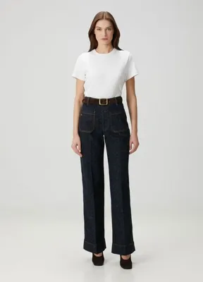 Victoria Beckham Alina Lacivert Jean Pantolon