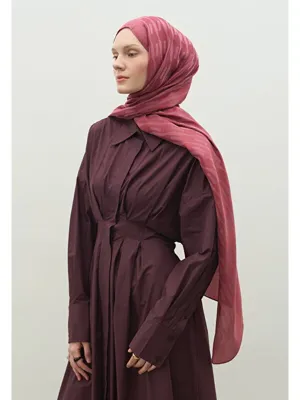 Fresh Scarfs NARA PAMUK FLOŞ JAKARLI ŞAL VINTAGE ROSE