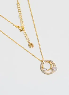 So Chic Tutulma 18 Ayar Sarı Altın Kaplama 44 Cm Gümüş Yıldız Kolye