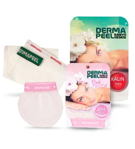 Dermapeel Kalın Banyo Kesesi + Pink Touch Yüz Kesesi Set