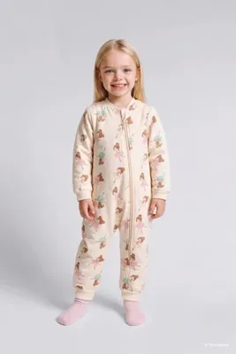 Defacto %100 Pamuk 1.6 TOG Desenli Baskılı Tulumu Kız Bebek I4229A526WN