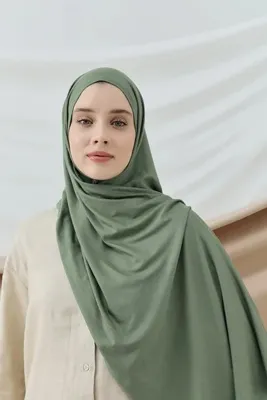 Modakaşmir Aminenesil Penye Şal Açık Haki Renk
