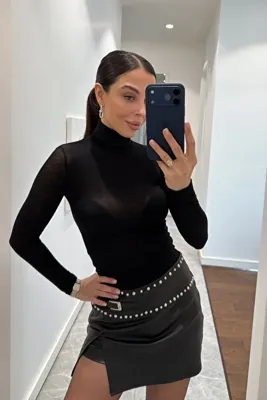 World Fashion Trends BALIKÇI YAKAPAMUKLU TRANSPARAN BLUZ