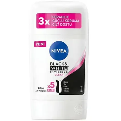 Nivea Women Black&White İnvisible Clear Stick Deodorant 50 ml