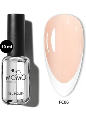 MOMO professional Kalıcı Oje için Renkli Rubber Base Coat FC09, Pudra, 10 ml