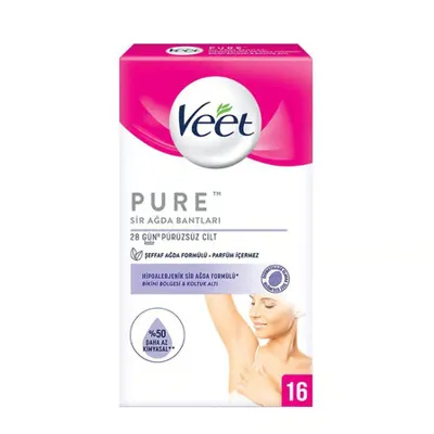 Pure Hipoalerjenik Sir Ağda Bandı Bikini & Koltuk Altı Bölgesi 16'lı