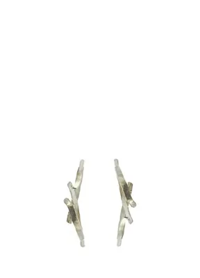 Ezra Baghaki Jewellery Asimetrik Su Dalgası 925 Ayar Gümüş Kadın Küpe