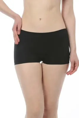 NBB Kadın Siyah Taktel Dikişsiz Mini Şort Boxer 2008