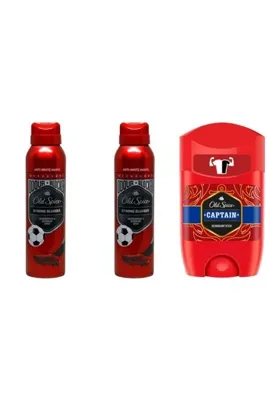 OLD SPICE Strong Slugger 2 Adet 150 ml Deodorant 1adet 50 ml Captain Stick