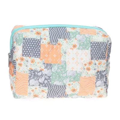 MIINE Miine Makyaj Çantası Kapitone Büyük Patchwork Sarı