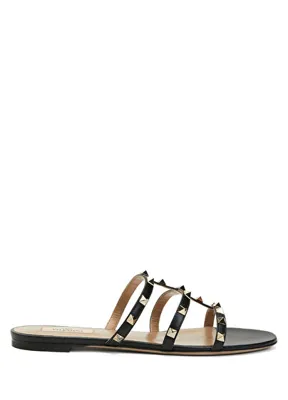 Valentino Garavani Rockstud Siyah Kadın Deri Terlik