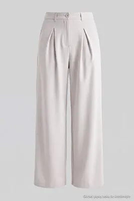 TRENDYOLMİLLA Bej A Pilili Geniş Paça/Wide Leg Kumaş Pantolon TWOAW27PL00035